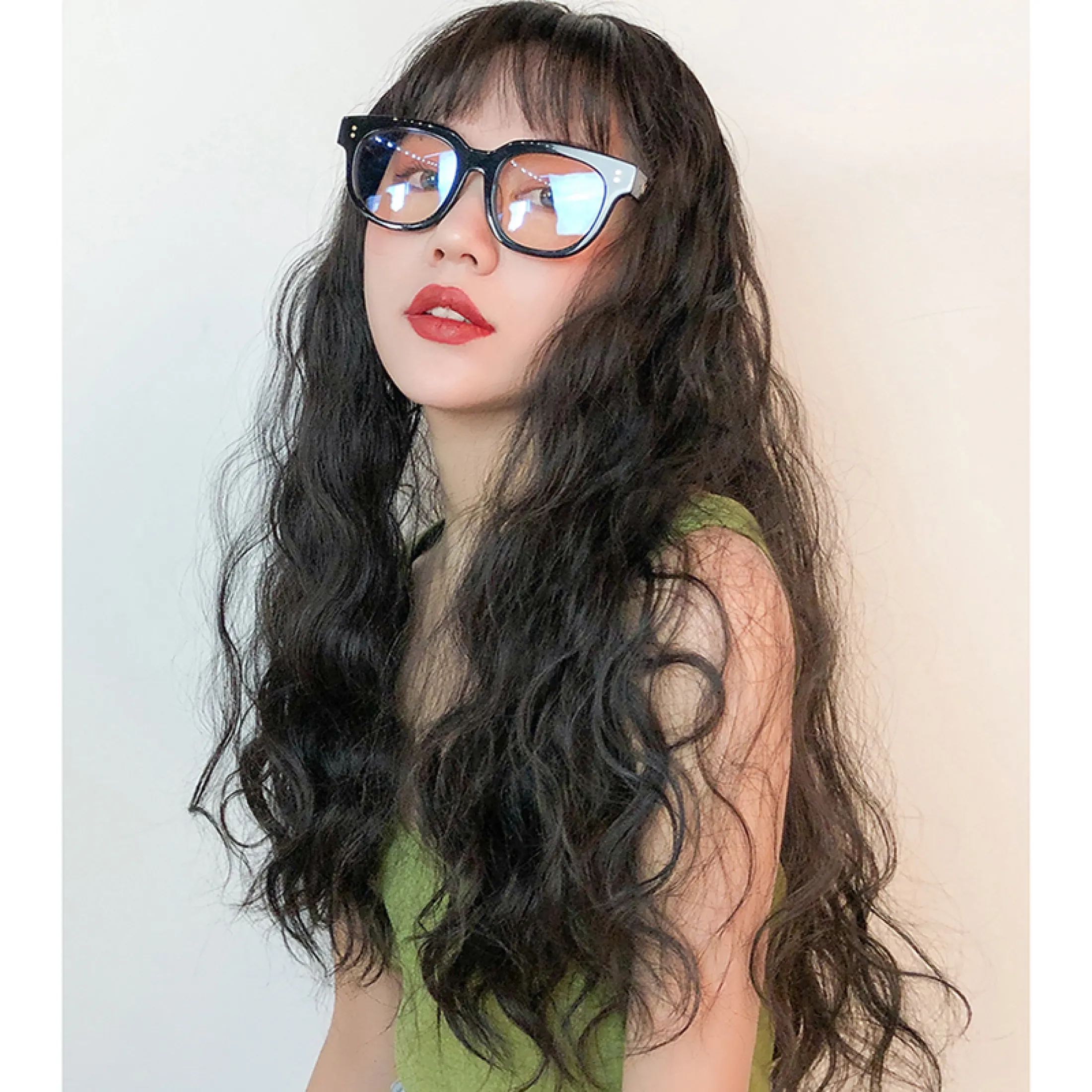 68cm Rambut Palsu Hitam Untuk Wig Wanita Bantalan Ekstensi Rambut Wanita Fleece Rambut Panjang Ikal Besar Gelombang Rambut Rambut Panjang Lazada Indonesia