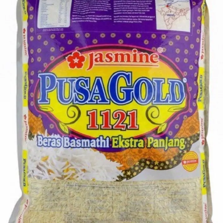 Jasmine Pusa Gold 1121 Steamed Basmathi Import Rice 5kg Lazada