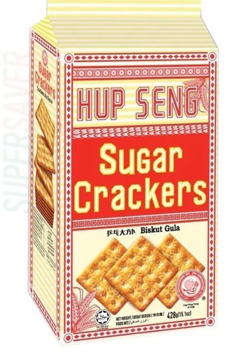 Hup Seng Cream Cracker | Ping Pong Sugar Crackers | Kracker Gula | Biskut Gula | Biskut Hup Seng | Biskut Tawar 乒乓饼 428g