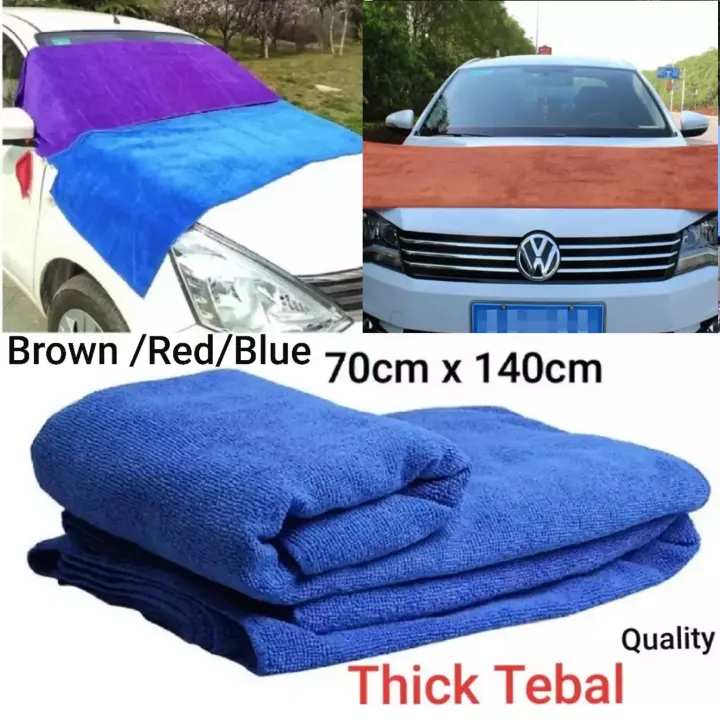 Car Wash Towel 70x140cm Microfiber Cloth Quick Drying Absorbent Car Auto Tuala Kain Lap Kereta Random Color Warna Rawak Home Kitchen Cleaning Washing Cloth Blue Brown Red Ny Store Lazada