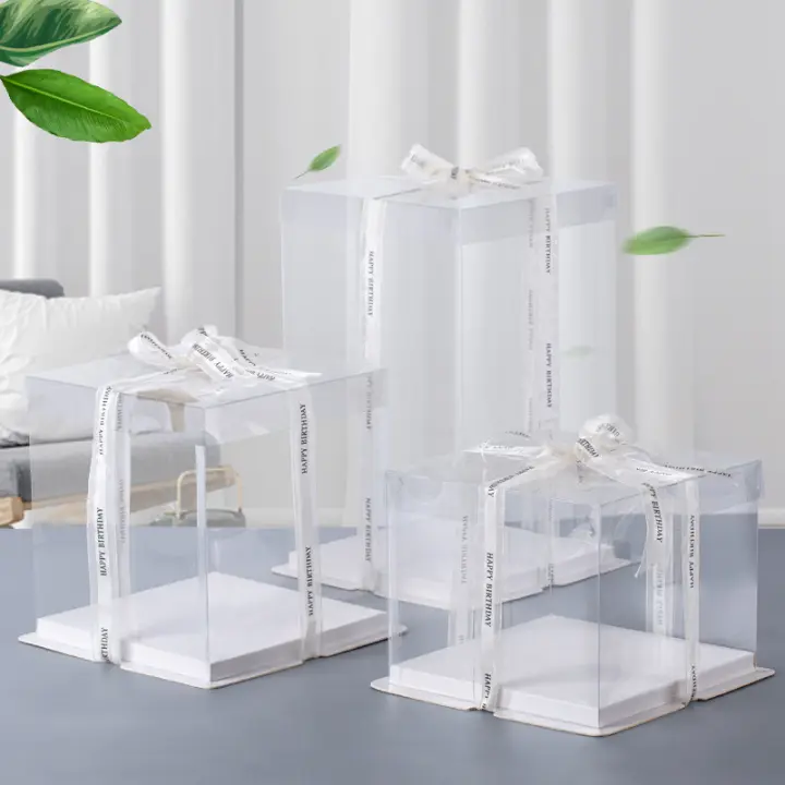Ready Stock Transparent Cake Box Gift Box Kotak Hantaran Kotak Kek Lutsinar No Ribbon Lazada