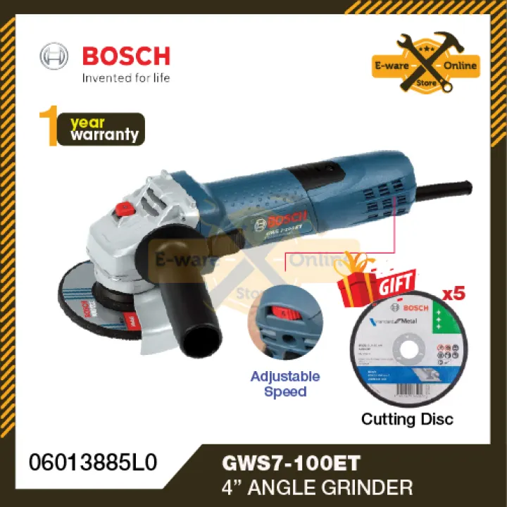 Bosch Angle Grinder Speed Control GWS7-100 Grinder Adjustable Speed Variable Speed Angle Grinder Adjustable Grinder
