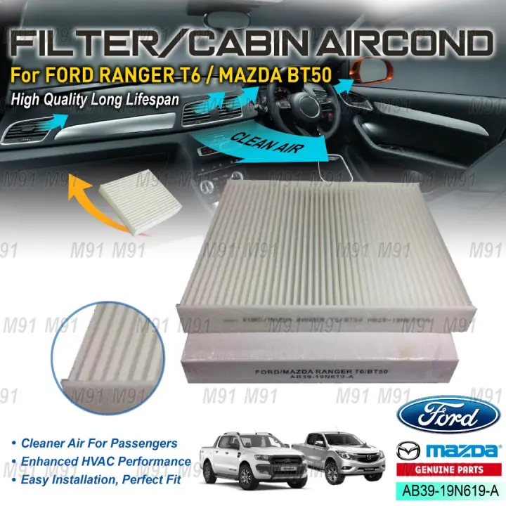 Ford Ranger T6 Mazda BT50 Aircond Premium Cabin Air Filter AB39 