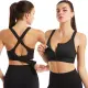 Adjustable Front Zipper Sports Bra Shockproof No Steel Ring Women Vest Yoga Cross Back Underwear. 