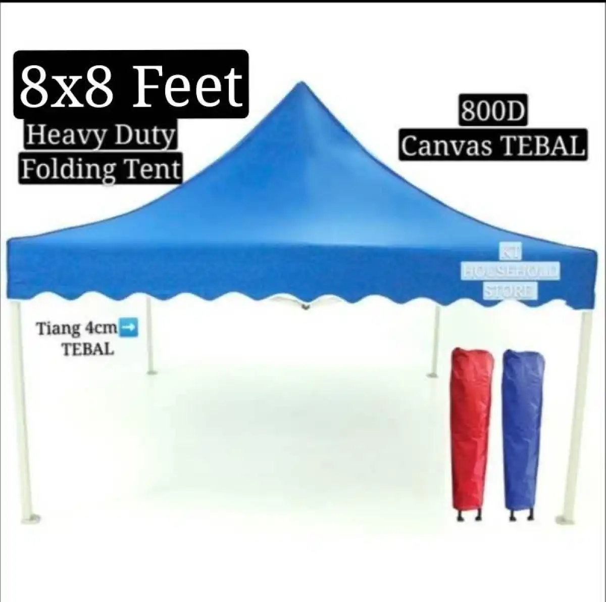 Kt Ware 8x8 Ft Folding Canopy Folding Tent Conopy Bazaar Khemah Kanopi Pasar Malam Payung Niaga Umbrella Payung Niaga Lazada
