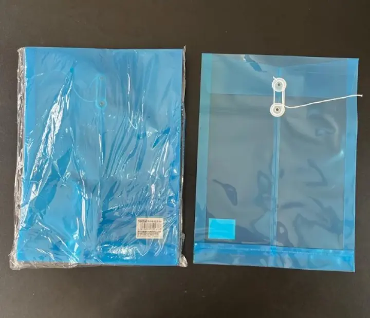 POCKET FILE WITH STRING | A4 PLASTIC POCKET FILE WITH STRING ( PRICE FOR 12 PCS )