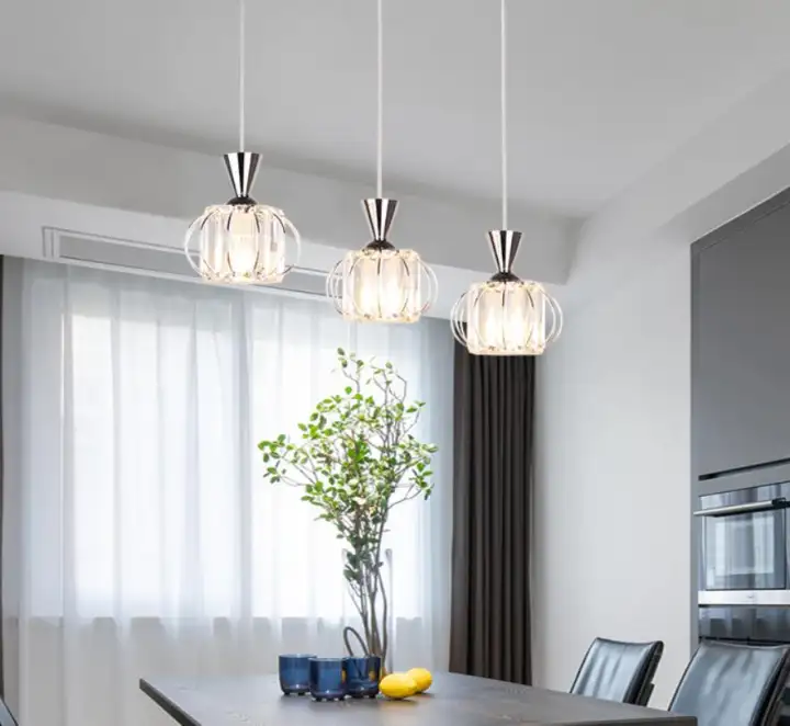 Crystal Pendant Light Metal, Chandelier Light Fixture For Dining Room