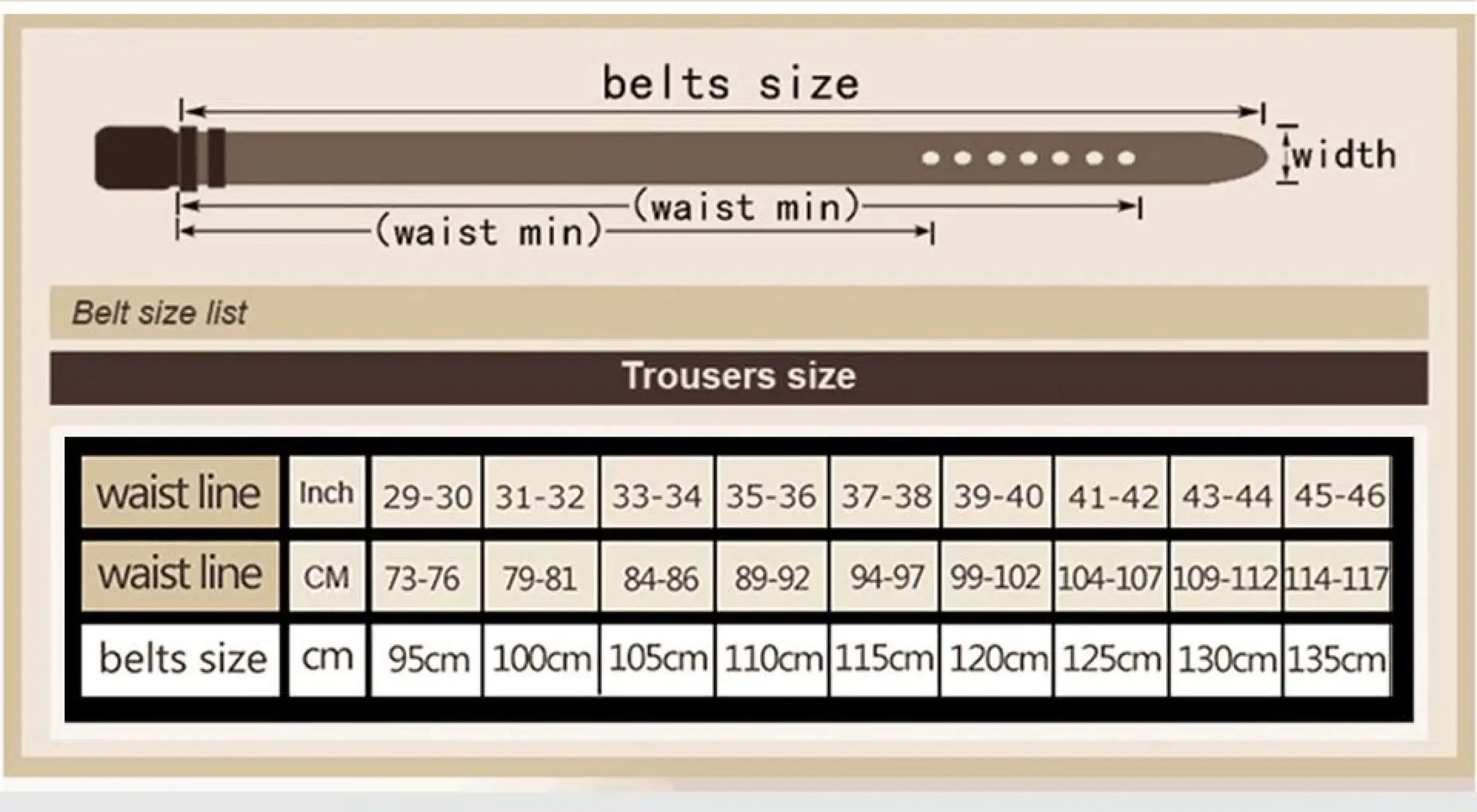 120 cm belt size