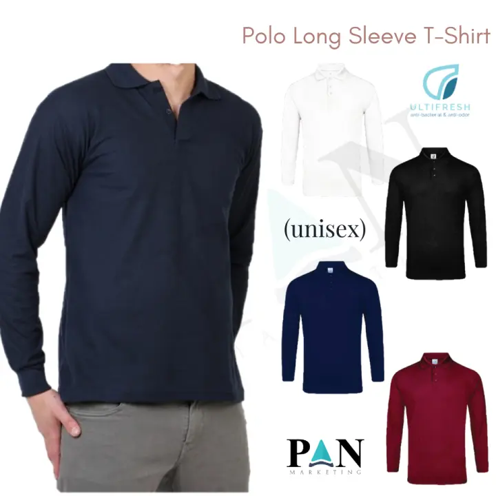 Polo Shirt Long Sleeve Men Women Anti Bacterial Anti Odor Ultifresh Udf27 1 0 Microfiber Polyester Baju T Shirt Lelaki Lengan Panjang Polo Shirt Men Lazada