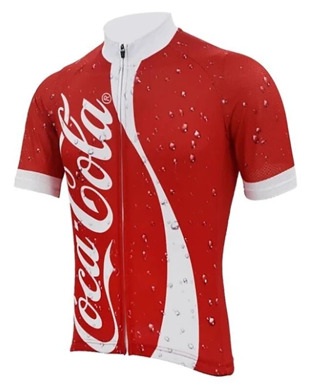 Áo Thi Đấu Đạp Xe Coca Cola Tay Ngắn Mới Cho Nam Nữ Áo Thi Đấu Xe Đạp Chắp Vá Áo Trang Phục Đội Đua Xe Đạp Leo Núi Xe Đạp Đường Trường Xe Đạp Chuyên Nghiệp