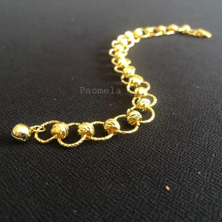 Rantai Tangan 6mm 24k Gold Plated Lazada