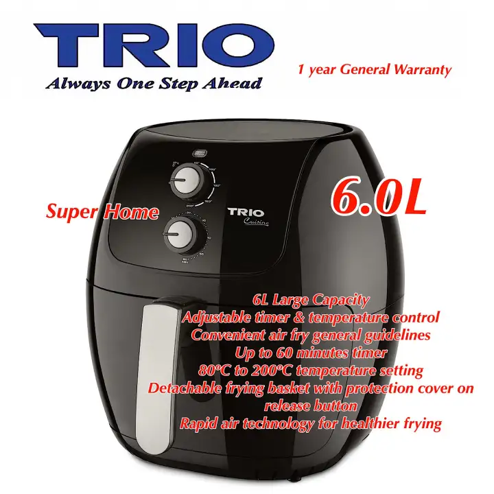 Trio Air Fryer Taf 960 6 0l Large Capacity Healthy Air Fryer Taf960 Lazada