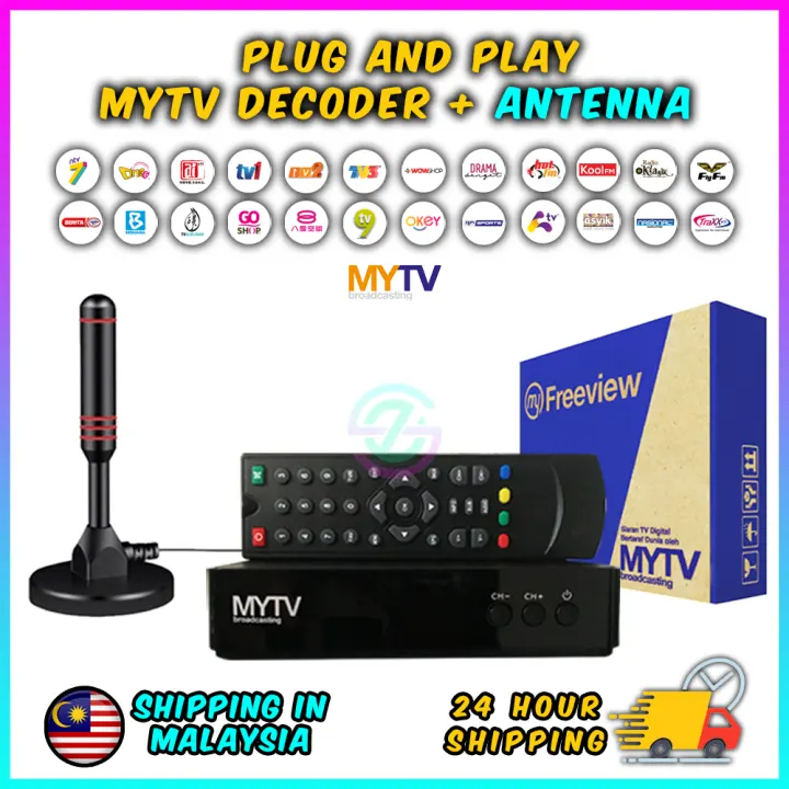 Ready Stock Mytv Decoder Mcmc Approved Myfreeview Hdtv Dvbt2 Malaysia Channel Tv Dtv Dekoder My Tv Lazada