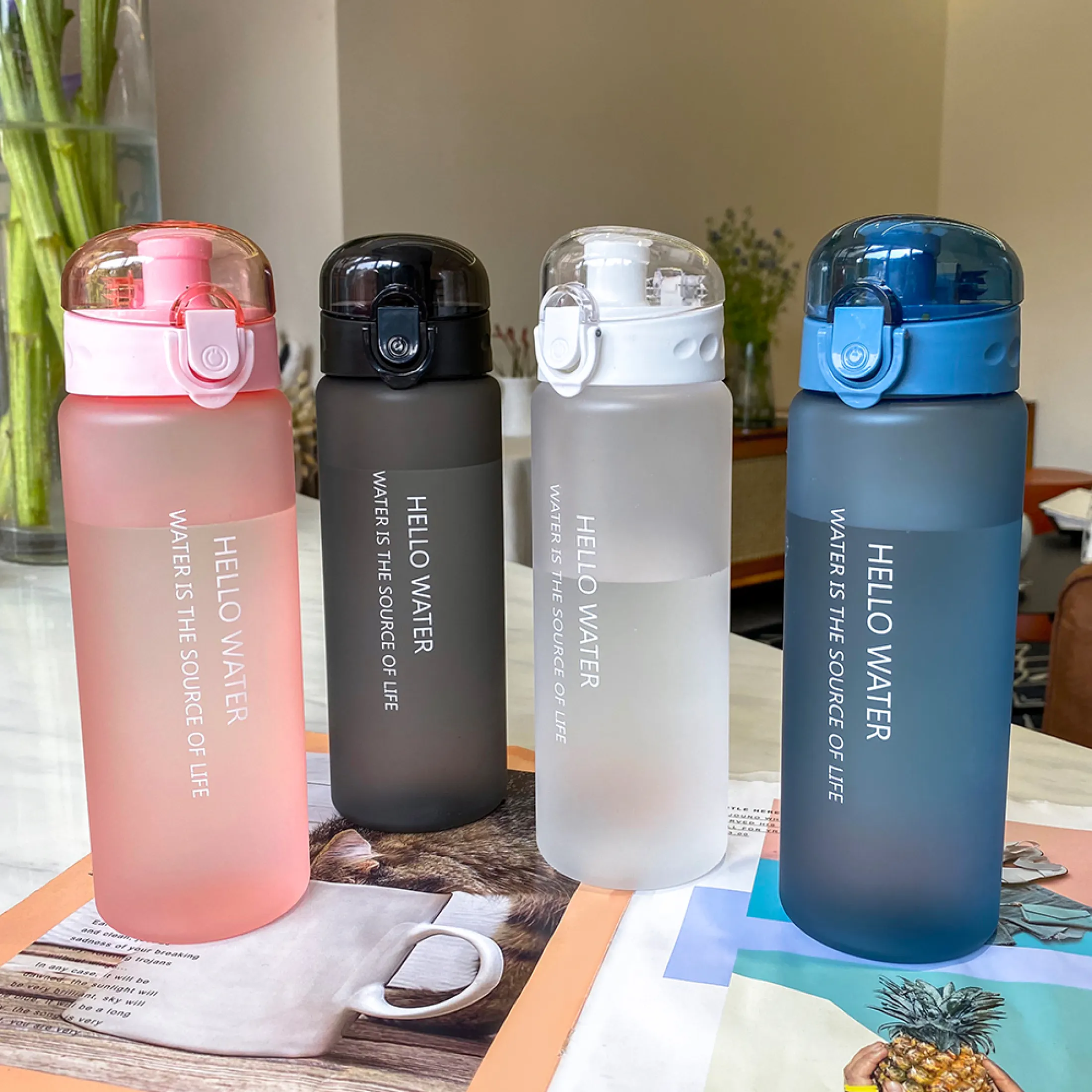 780ml Sports Portable Water Bottle Leakproof Drinks Mugs BPA Free Gym Travel