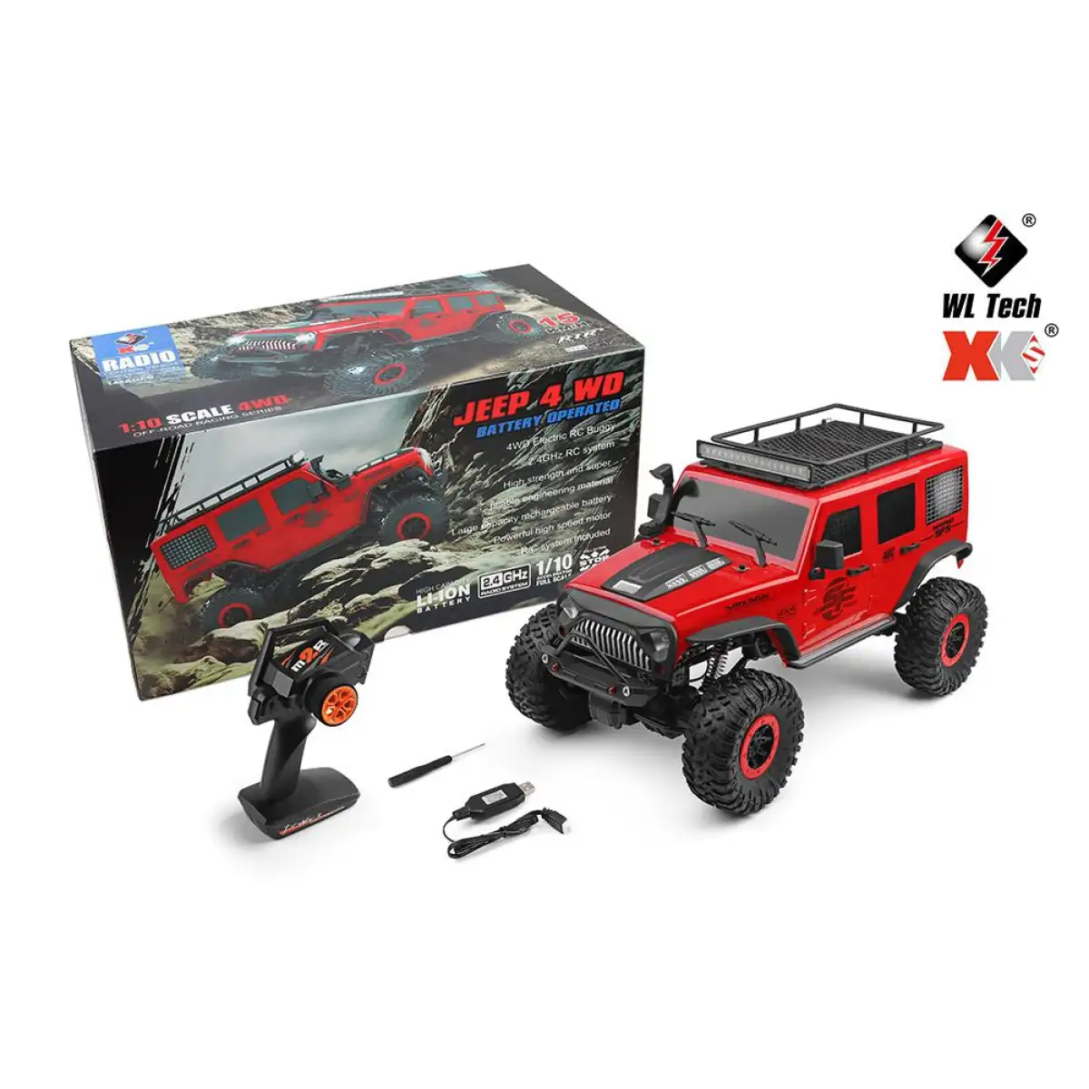 RCTOWN RC Car Toy Wltoys 104311 1/10 2.4G 4WD Rock Crawler 