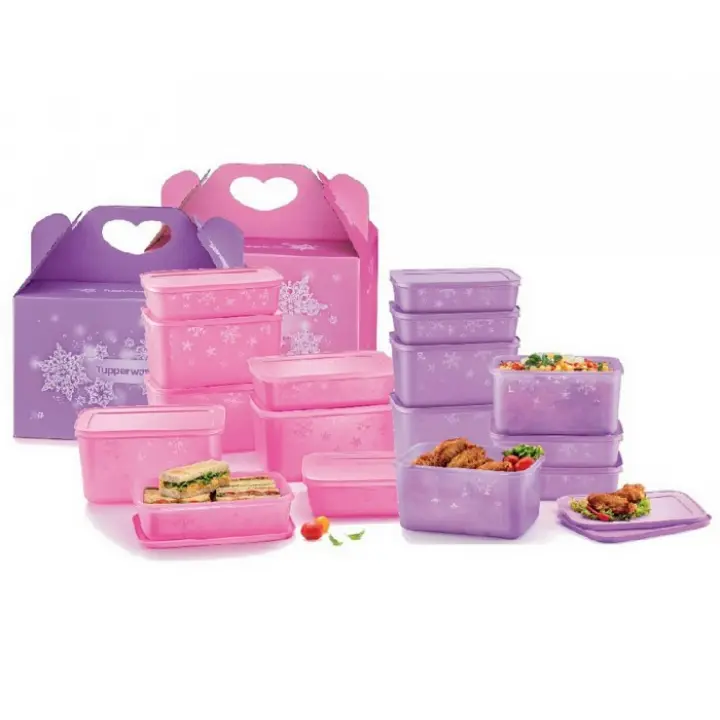 Tupperware Chill Freezer Medium Set (8 pieces) Purple