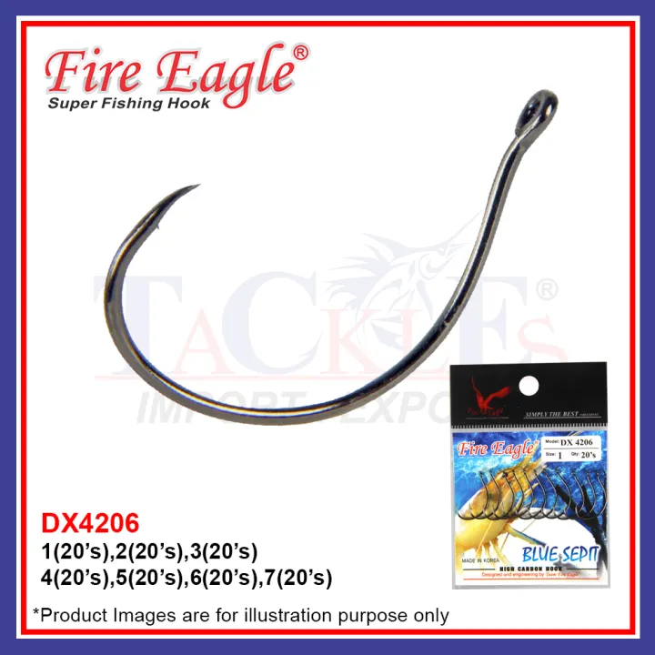 20pcs Fire Eagle Dx 4206 Prawn Hook Udang Galah Hook Mata Kail Pancing Lazada