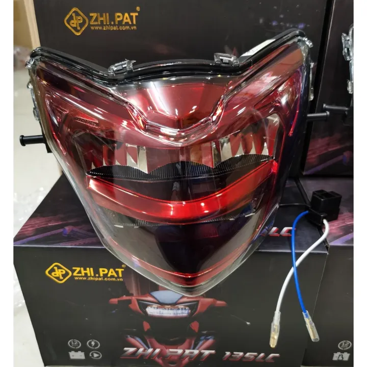 LAMPU ZHIPAT LED LC135 LC 135 NEW V2 V3 V4 V5 V6 ZHI PAT ZHI-PAT ZHI.PAT HEAD LAMP LED BIRU /MERAH