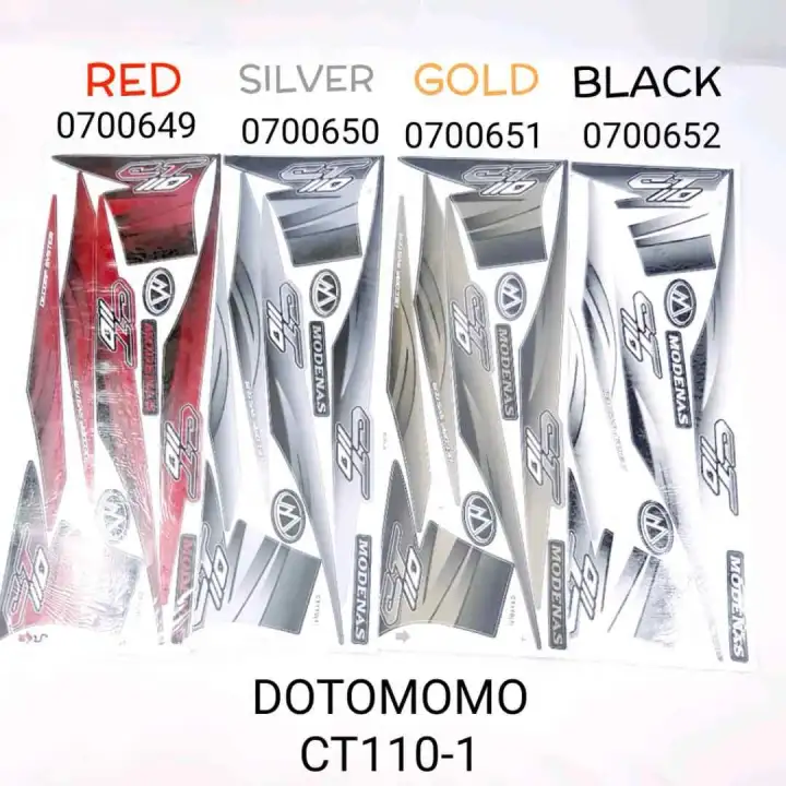 Ct100 Ct110 Modenas Sticker Body Cover Set Dotomomo Lazada