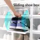Stackable Shoe Storage box - Plastic Shoe Organizer and Container with Sliding Tray comes boxes for Shoes and Sneaker with Clear Front Lids for Easy Push and Pull. 