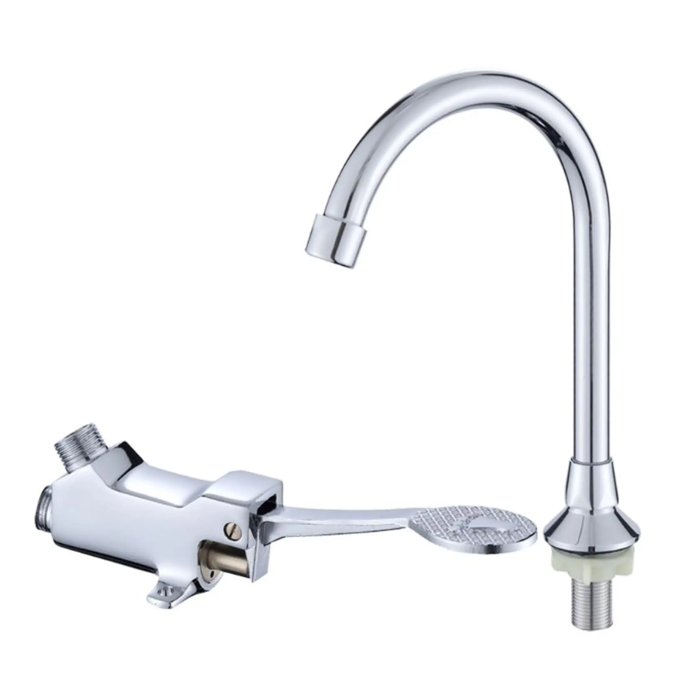 Foot Pedal Control Valve Faucet Kitchen Sink Water Tap Vertical Basin Switch Faucet Single Cold Tap Lazada Singapore