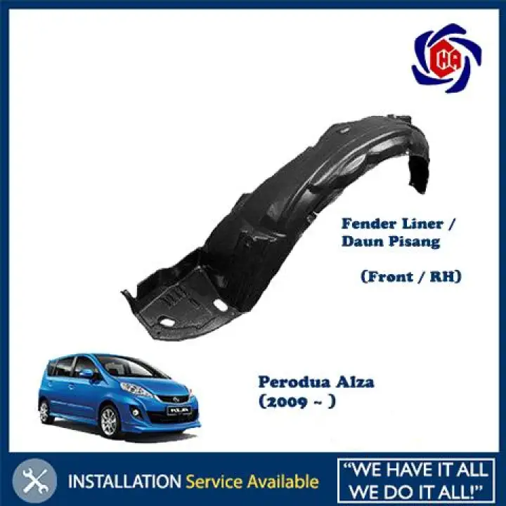 Perodua Alza 2009 Fender Liner Protector Daun Pisang Front Rh Kanan Lazada