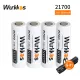 Wurkkos 3.7V 21700 Pin Có Thể Sạc Lại 5000MAh Điện Với Pin 21700 Với Đèn Pin COD. 
