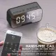 Bluetooth speaker temperature display multi-function digital alarm clock with FM radio LED mirror alarm clock subwoofer music player dual alarm clock. 