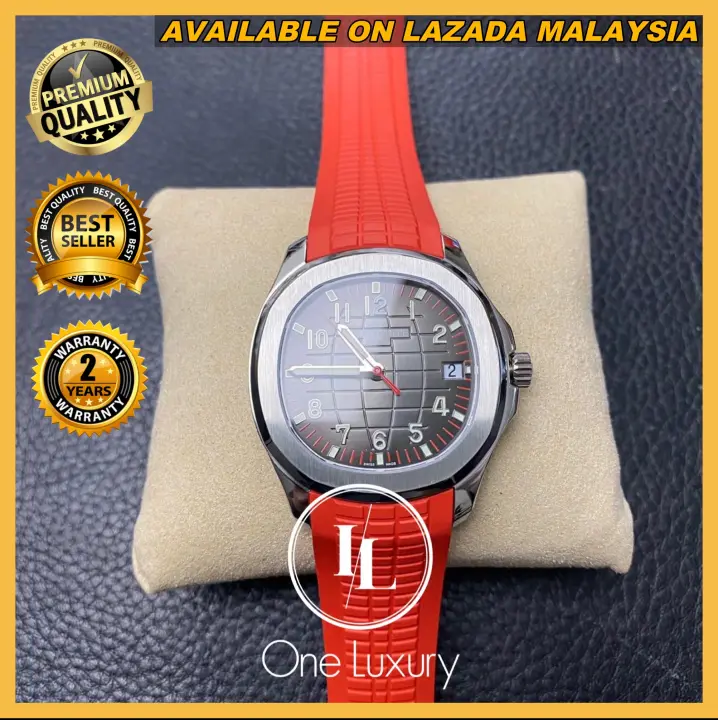 One Luxury Aquanaut 5167a Singapore Limited Edition On Red Rubber Strap Men Watch Swiss Automatic Luxury Jam Tangan Lelaki Lazada