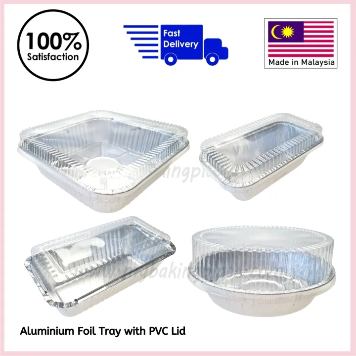 My Baking Place Aluminium Foil Tray With Pvc Lid 5pcs Set Made In Malaysia Aluminum Burner Container Aluminium Cake Container Bekas Pembakar Aluminium Bekas Aluminium Aluminium Baking Tray Lazada