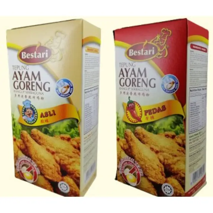 Bestari Tepung Ayam Goreng Rangup Serbaguna Tempura Bestari Crispy Fried Chicken Coating Mix Bestari多用途香脆炸 150g Lazada