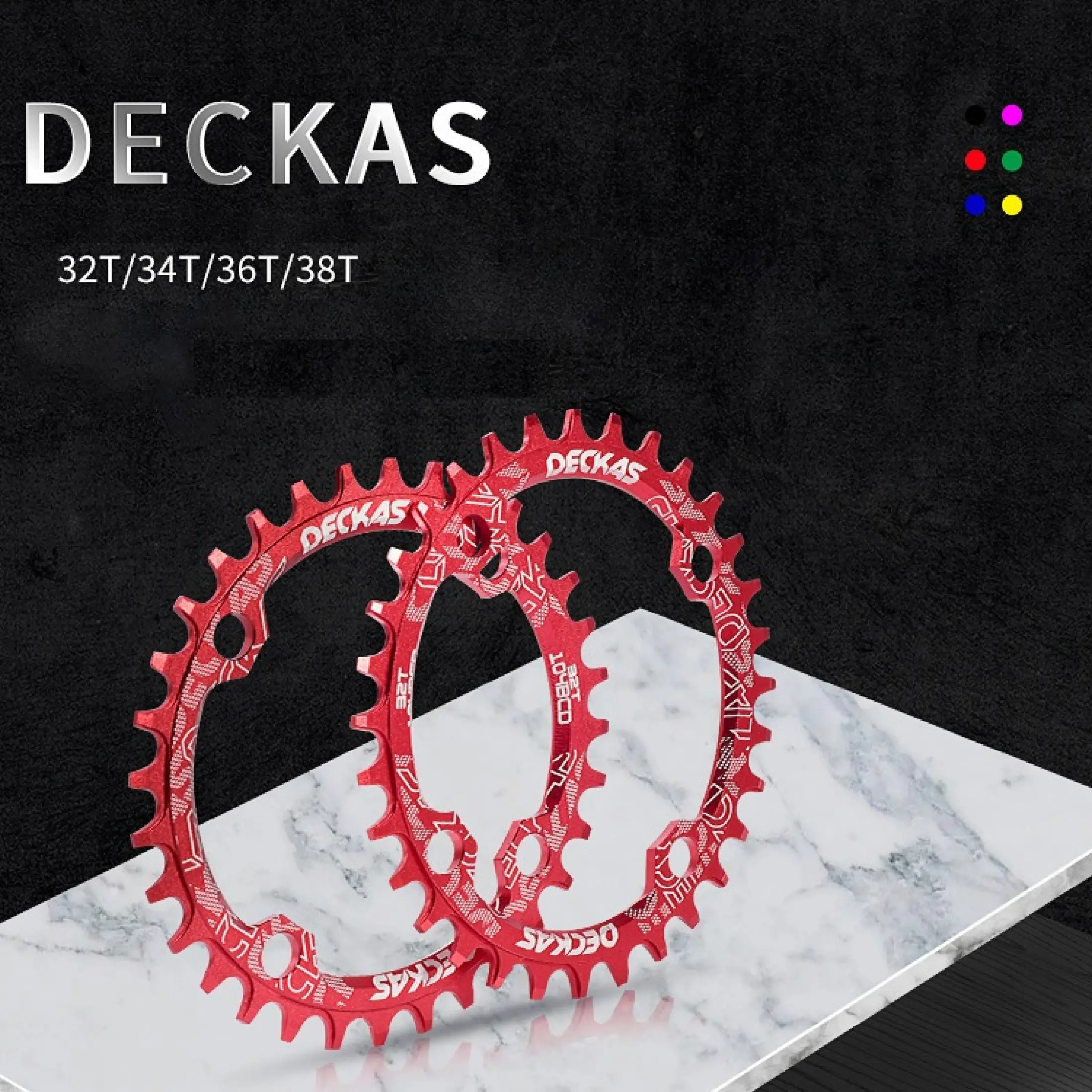 Deckas 104BCD Round Narrow Wide Chainring MTB Mountain Bike Bicycle 104BCD  32T 34T 36T 38T Chainring Crankset Tooth Plate Parts 104 BCD for Shimano 
