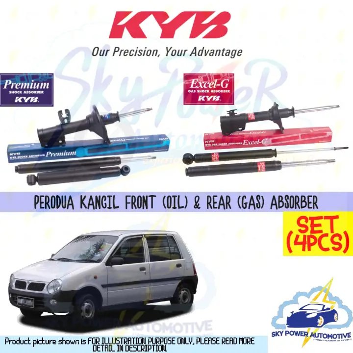 Perodua Kancil X485 Kayaba Kyb Premium Oil Shock Front 2pcs Excel G Gas Shock Rear 2pcs Absorber Set 4pcs Lazada