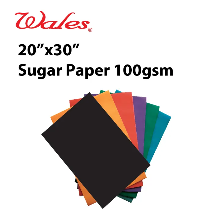 Wales 20 X30 Sugar Paper 100gsm 250sheets Black Lazada