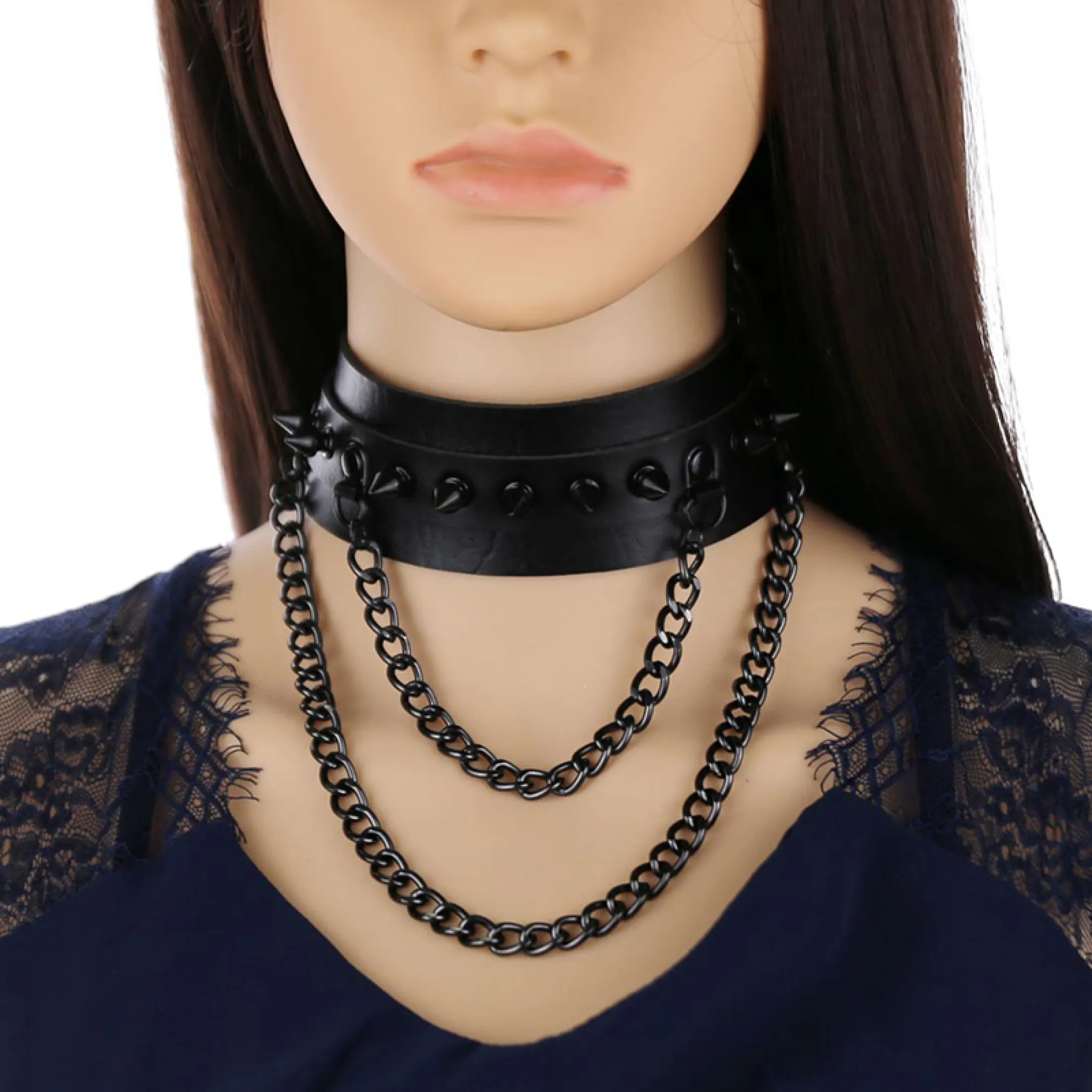 Angel Fetish Adjustable Choker Necklace With Rivets And Spiders Punk Rock Emo O Ring Gothic Pendant With Alloy Chain Colors Black Lazada Ph