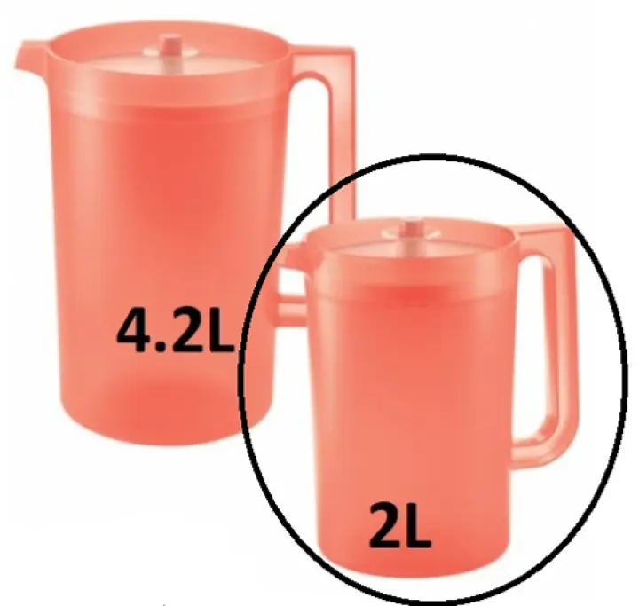 Tupperware Coral Blooms Pitcher 2L