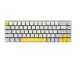 1st Player LANG MK680 3 Modes ( Wired, Wireless, Bluetooth ) RGB Light Mechanical Keyboard (White/Grey/Yellow). 