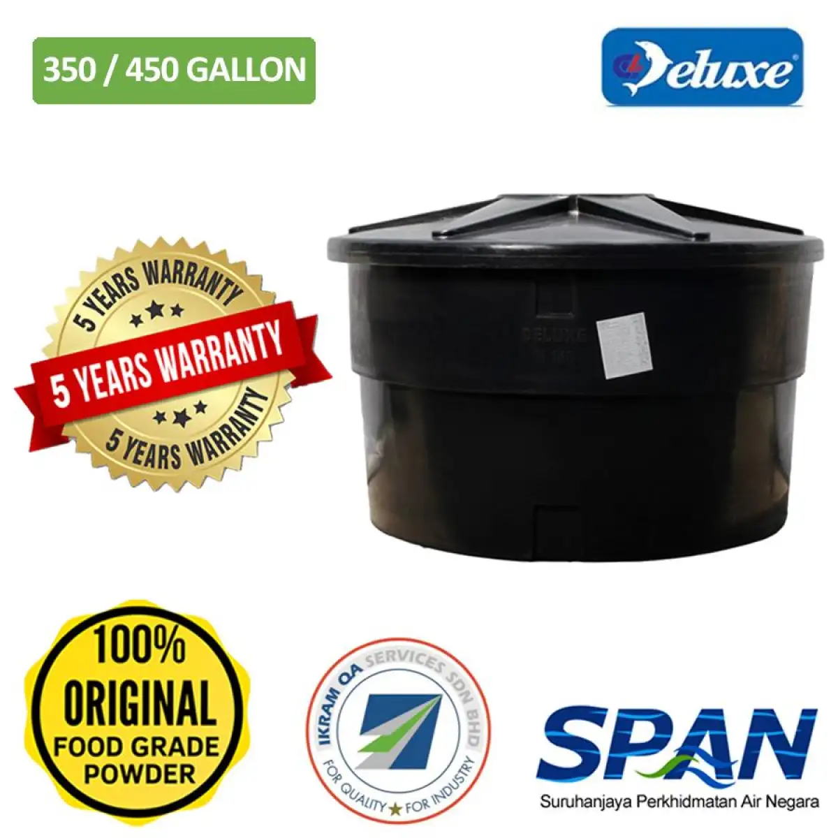 350 450 Gallon Deluxe Polyethylene Round Type Water Tank Lazada