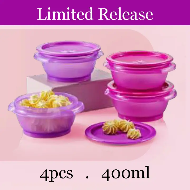 Tupperware One Touch Bowl (4pcs) 400ml