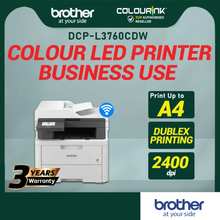 Brother MFC-L3760CDW Colour LED Laser Printer Print Scan Copy Fax ADF Duplex Mobile APP Wi-Fi Direct Printing l3760cdw 3760cdw