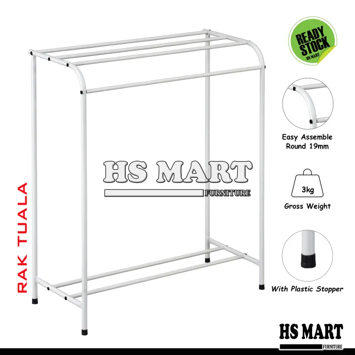 Anti Rust Towel Stand By Hs Ht5 Hanger Tuala Sidai Kain Rak Penyidai Baju Tuala Besi Towel Hanger Rack Ampaian Tuala Baju Metal Towel Hanger