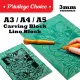 2844 - Cactus Lino Sheet A3 A4 A5 Lino Board for Carving Lino Board Carving Block Green Soft Rubber PVC Carving Block Lino Carving Block Green Rubber  Linocut Block Linoleum Carving | Bahan Cetak Cop Getah 雕刻软模. 