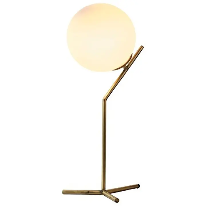 Nordic Modern Minimalist Table Lamps Iron Tripod Milky Round Ball Desk Lamp Reading For Living Room White Glass Light Lazada Ph Nordic Modern Minimalist Table Lamps, Round Ball Floor Lamps