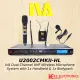 IVA U2002CMKII Series Dual Channel UHF Wireless Microphone System with 1x Handheld & 1x Bodypack c/w Headset/Clip Mic. 