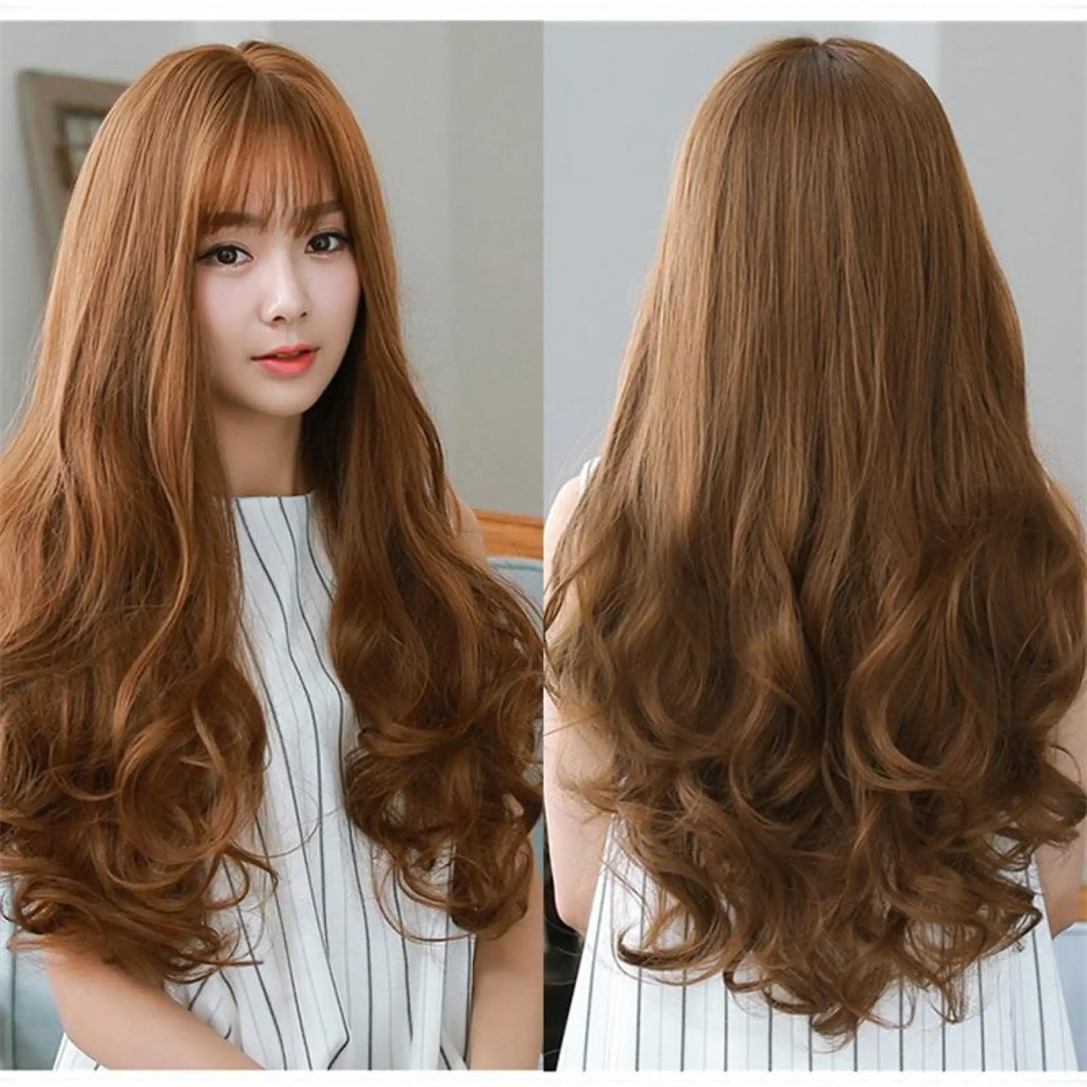 Tersedia Cod Wig Untuk Keriting Panjang Wanita Tebal Bergelombang Poni Palsu Gelombang Lebat Besar Rambut Panjang Rambut Buatan Set Poni Palsu Rambut Keriting Impor Gaya Korea Lazada Indonesia