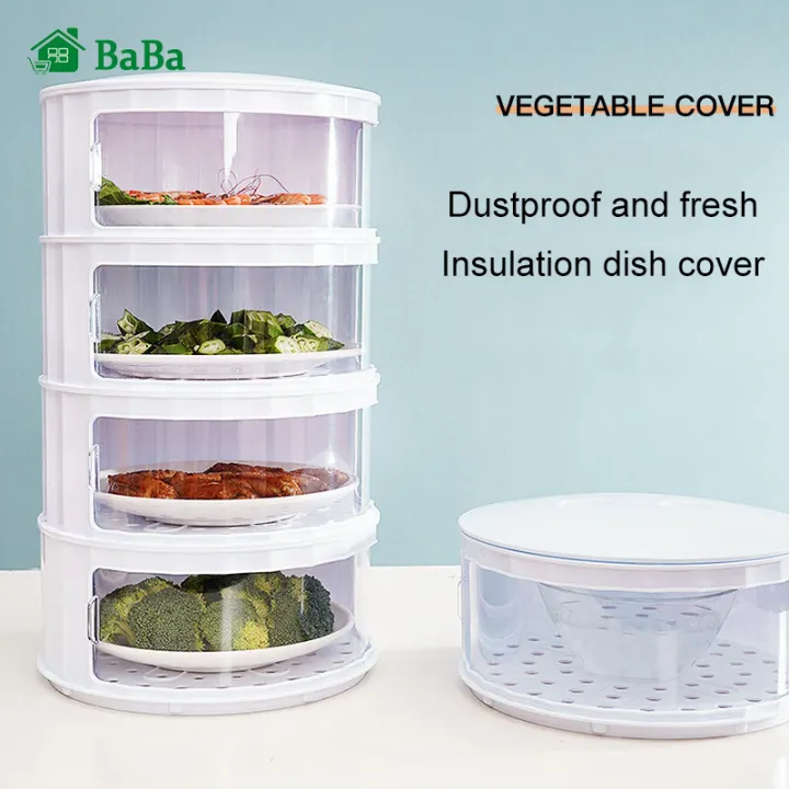 Stackable Food Cover Tudung Saji Moden Bertingkat 5 Layerstackabl Tray Food Dish With Cover Lazada Singapore