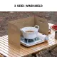 Foldable Outdoor Windshield 3 4 Fold Top Stove Windscreen Wind Sheild Portable Camping Cooking Cookware Pot Grill Pan. 