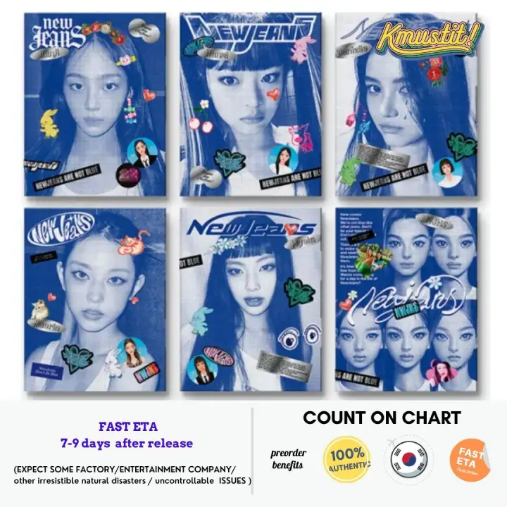 NewJeans - [NewJeans 1st EP 'New Jeans' Bluebook ver.] ⭐️KMUSTIT Free Gift Ship From Korea