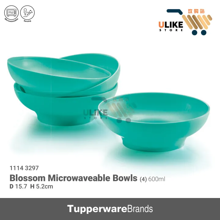 Tupperware Blossom Microwaveable Bowls (4 units) 600ml