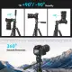 SmallRig 73" Video Tripod Kit with Pan Tilt Fluid Head for Vertical/Horizontal Shooting Max Load 15kg for Camcorder Mirrorless DSLR CT195 4307. 